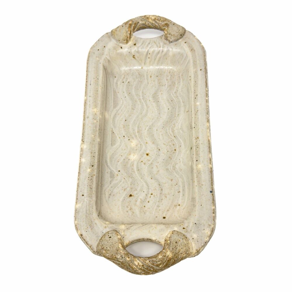 Vintage Clarkson Thomas Constance Speckled Studio Pottery Tray Signed 10”